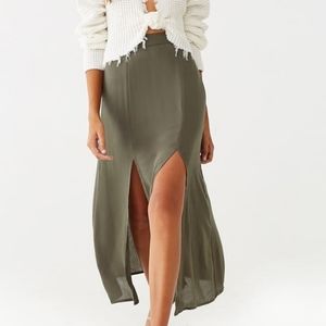 M-slit maxi skirt